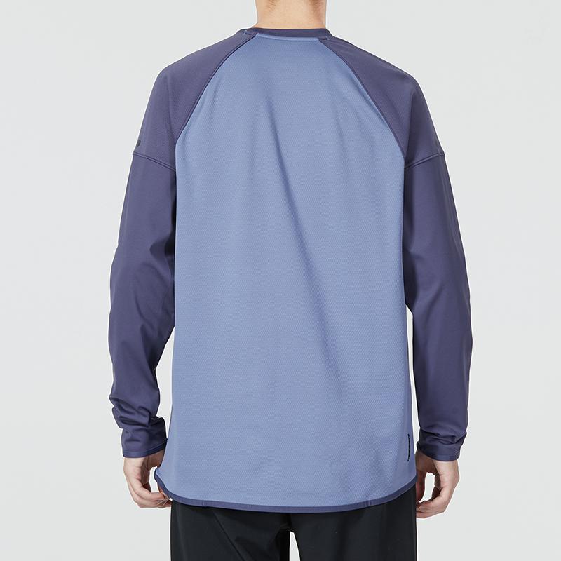 Under Armour Rush All Purpose Crew Color Block Large Pocket Logo Sports Casual Round Neck Loose Long Sleeve T-Shirt Men T-Shirts Blue 1376293-767