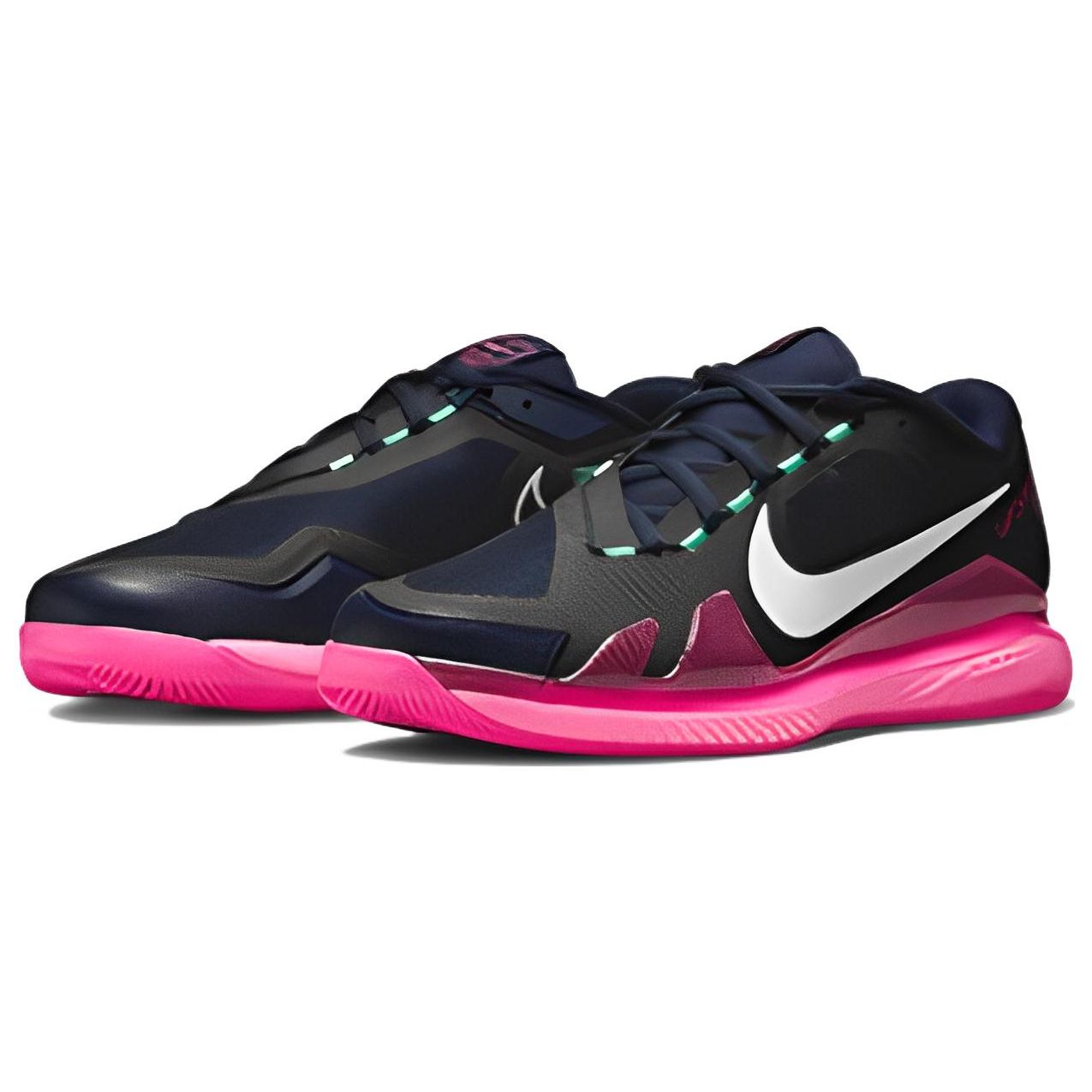 Мужские кроссовки Nike Air Zoom Vapor Pro Obsidian Hyper Pink Blue Green-Glow White — фото 3