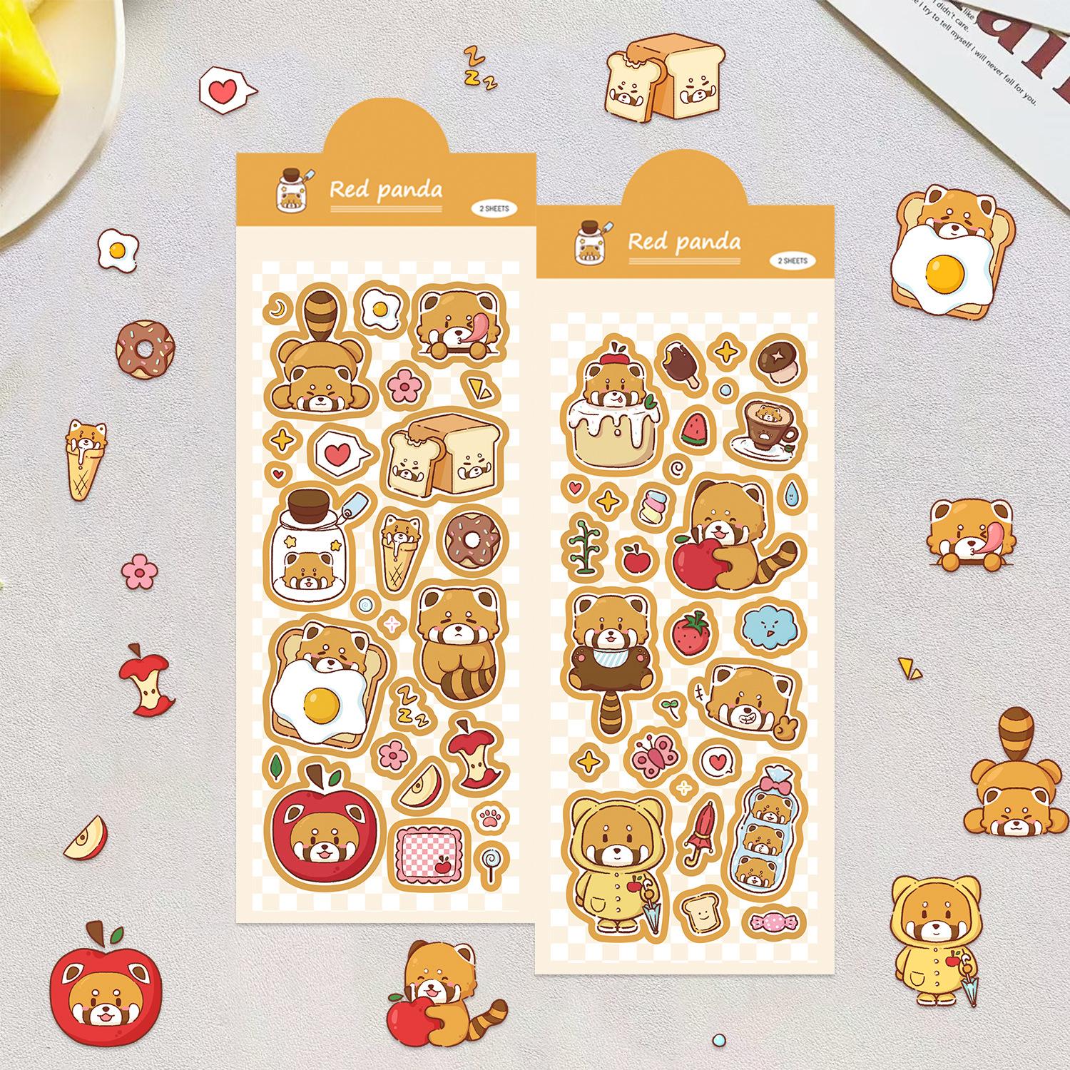 

Cute Cartoon Little Raccoon Korean Decoration Guben Hand Account DIY Mobile Phone Case Stickers Creative Stickers