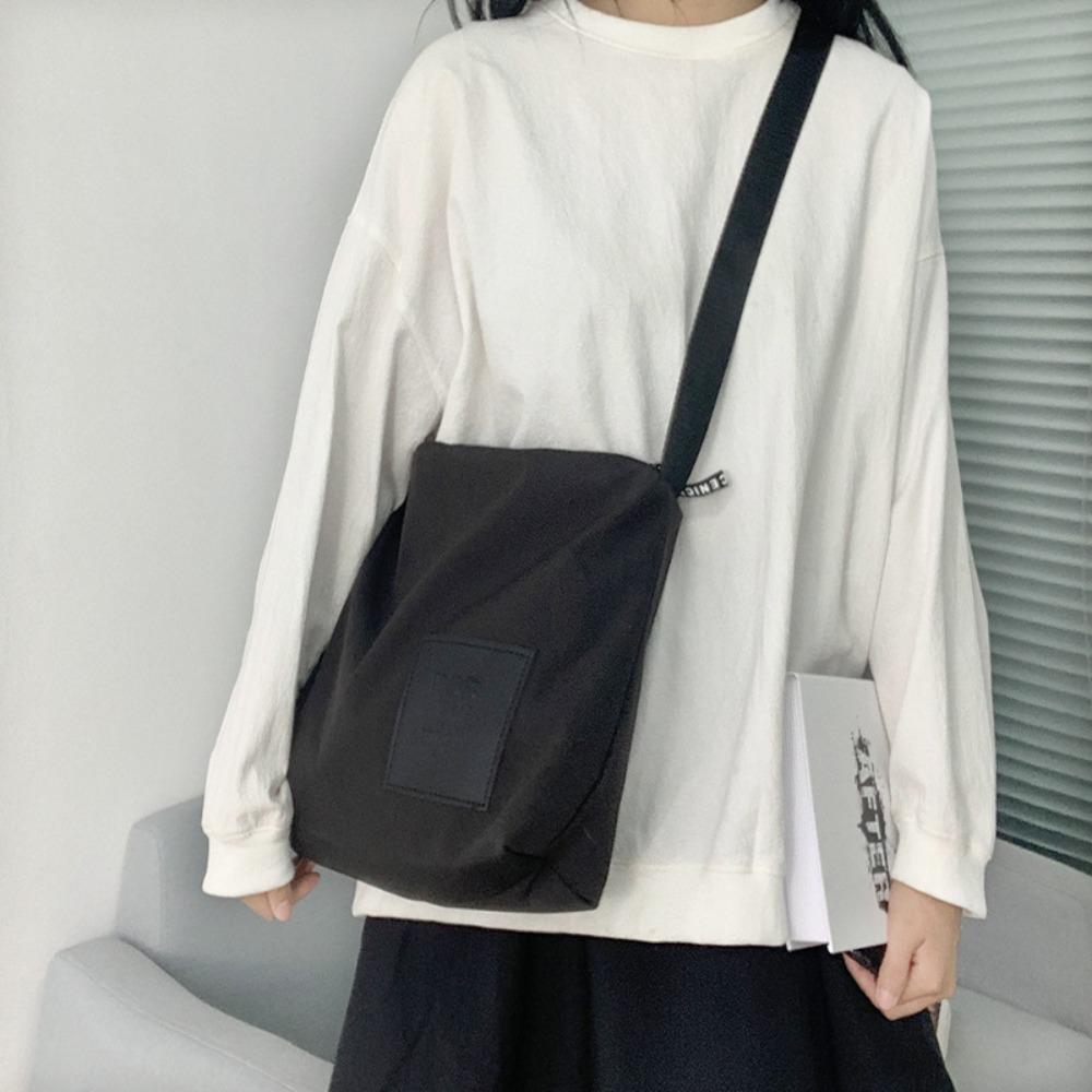 Fashion Trend Simple Womens Canvas Bag Waterproof Versatile Crossbody Bag One-shoulder Large-capacity Shoulder Bag For Lady Girl