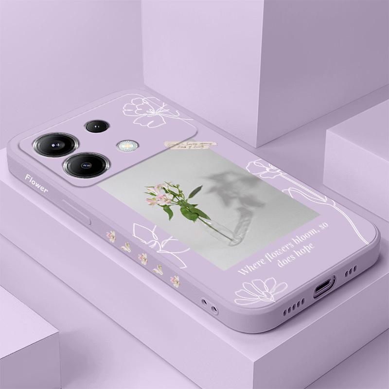 Aquarius Flower Phone Case For Xiaomi Poco F7 X7 X6 F6 M6 M5 M5S F5 X5 F4 X4 M4 F3 M3 X3 Pro 4G 5G GT Silicone Cover