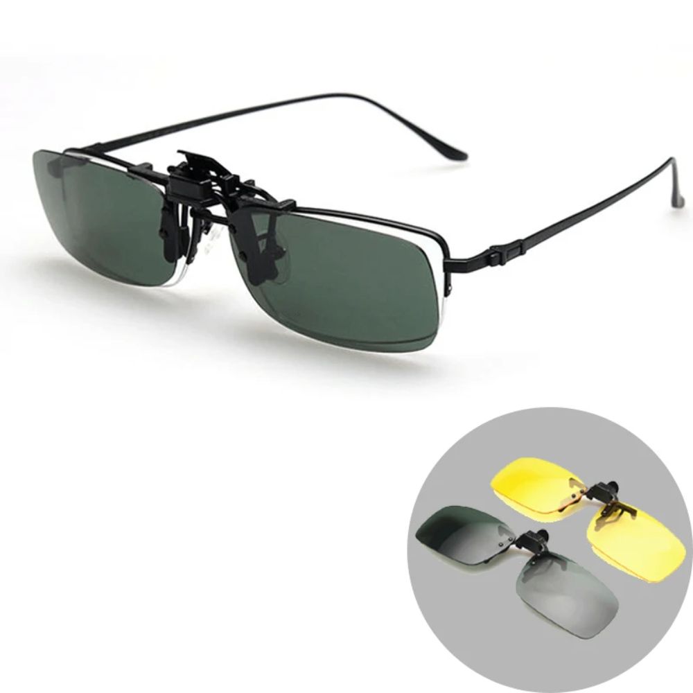UV Protection Day Night Vision Goggle Clip UV400 Clip-on Sunglasses Myopia Glasses Clip  Driving