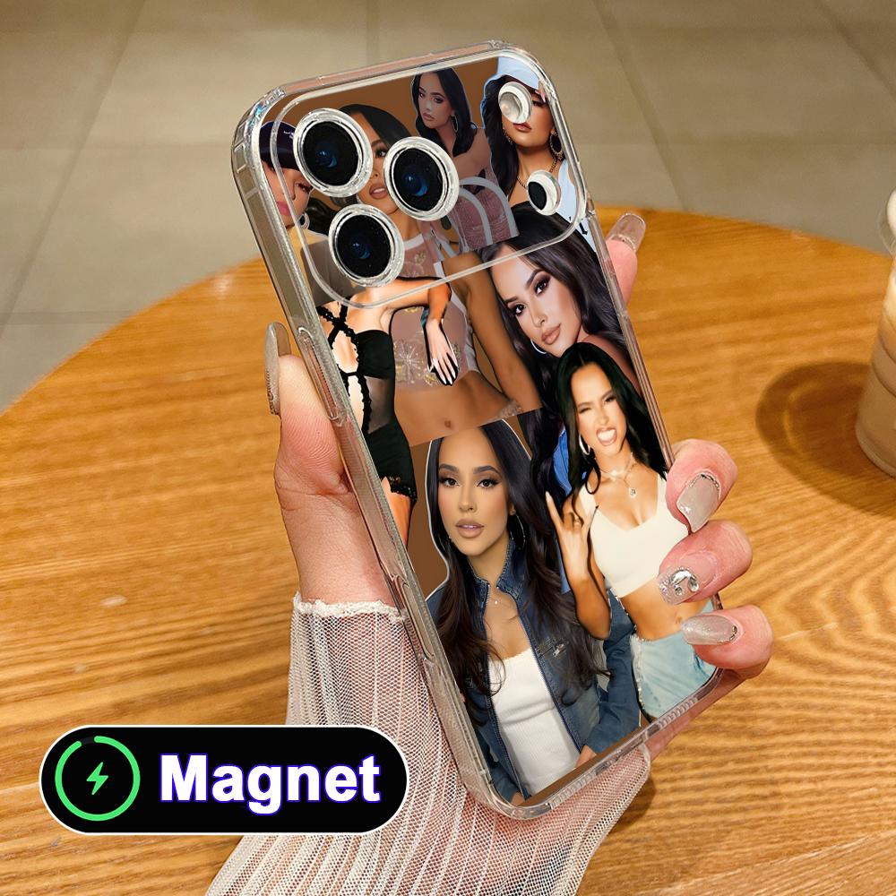 Fashion Becky G Clear TPU Magsafe Mobile Phone Case for iPhone 17 16 15 14 13 12 11 Air Pro Max Plus Mini Colorful Cover