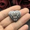 Eco-friendly Stainless Steel Heart Bat Photo Frame Pendant Materials