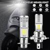 H4 P15D LED Headlight Bulb Super Bright 12V Car Running Lamp 6500K 6W High Low Beam IP68 Waterproof White Aluminum Plug and Play