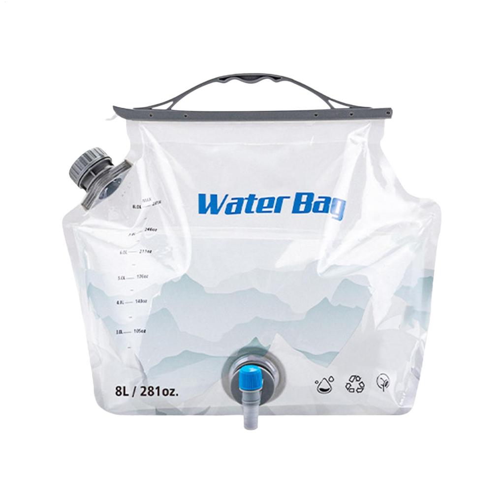 Water Bag For Camping Foldable Portable Water Canteen 8L No-Leak Freezable Foldable Water Bottle Camping Water Storage Carrier