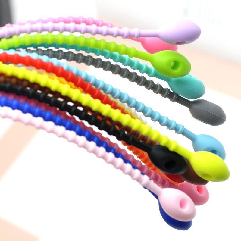 Tadpole Silikon-Kabelbinder: Bunte Schlüsselanhänger-Accessoires und -Bänder für DIY-Pakete