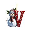 Acrylic Snowman Letter Car Hanging Ornament Christmas Car Decor