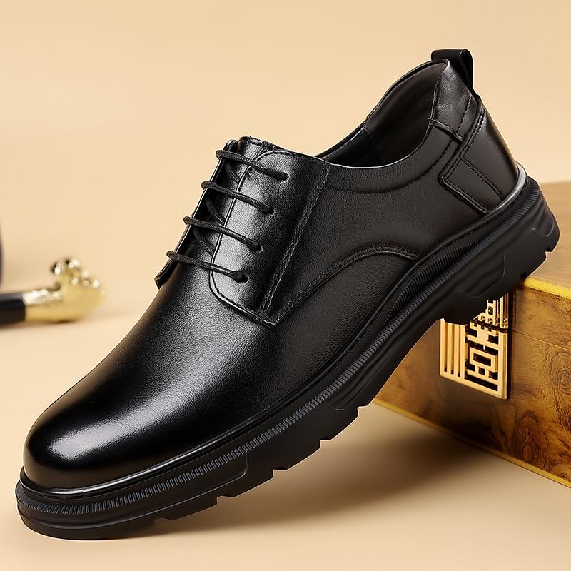 Fashion 2025 New Male Wedding Dress Shoes All-match Walking Shoes Handmade Real Leather Men Shoes Comfortable Casual Oxfords  Footwear