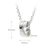 Silver Pair Necklace Ring Matching Couple Set of 2 [Lovers Scene] Holder, [LSP0073-45-55]