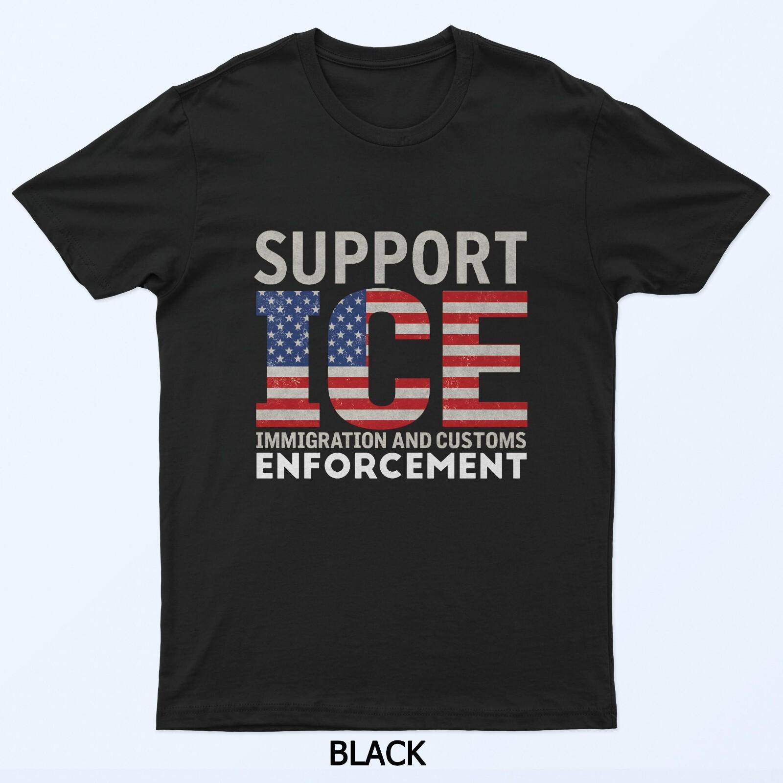 

Поддержи наших офицеров ICE – Защищая границы Америки Футболка 3XL