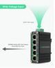 LINOVISION Industrial Gigabit Solar POE Switch Voltage Booster with DC48V Output 4 X 30W POE Ports Total 120W IP40 Compact POE Power Supply for System