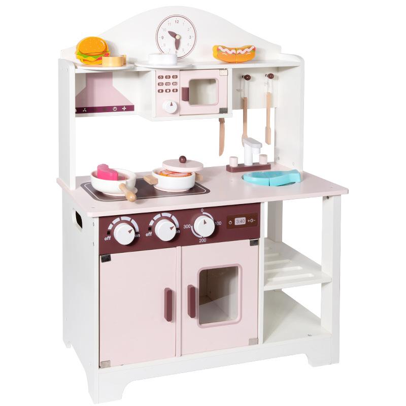 Wooden Children's Morandi Kitchen Play House Kitchenware Simulation Stove Toy