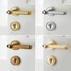 Bedroom Wooden Door Lock, Retro Split American Style Silent Handle Lock