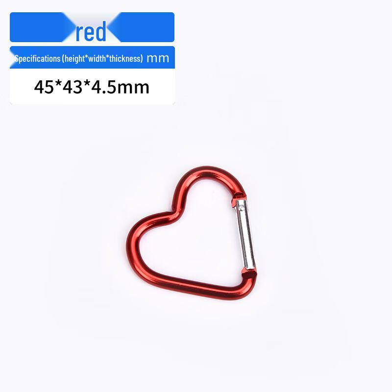 Tolex Heart-Shaped Aluminum Carabiner Hook