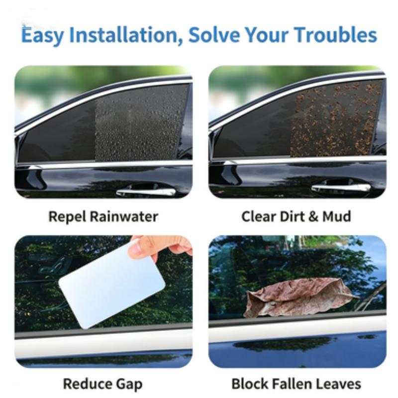Great Wall Side Window Wiper, Multi-functional Boneless Wiper, Universal Rubber Strip Wiper, 2-Piece Set
