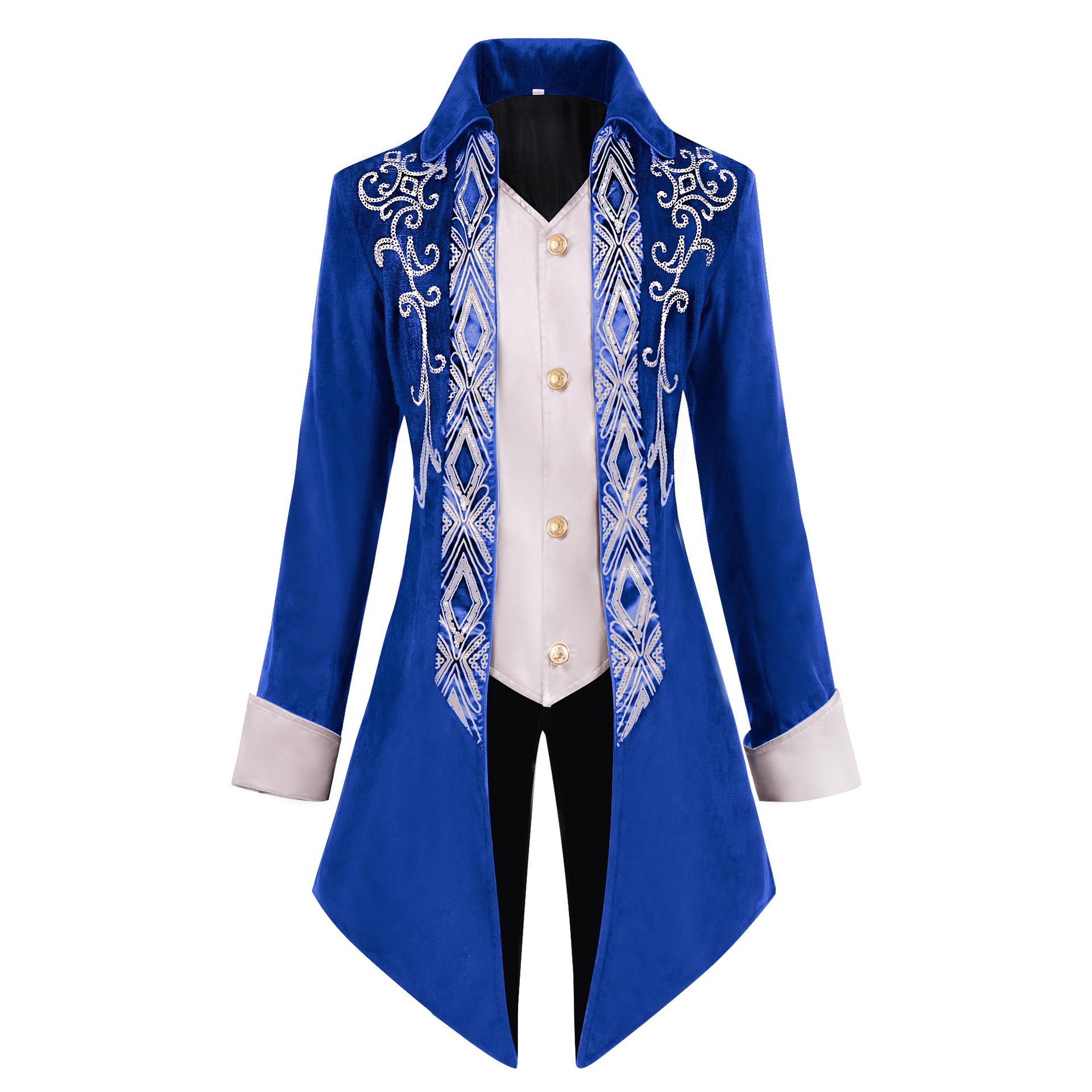 

Man Tianyu Men s Gothic Steampunk Swallowtail Victorian Frock Coat Jacket Small