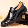 Big Size Patent Leather Shoes for Men Spring Autumn New Designer Business Casual Shoes Male Fashion Black Brown Dress Shoe Man