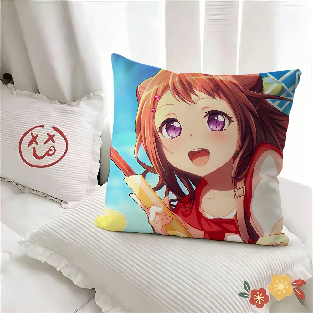 pc Anime Girl Kasumi Toyama Pillow Case Fashion Square Pillowcase Bedroom Sofa Room Ins Decoration Leisure