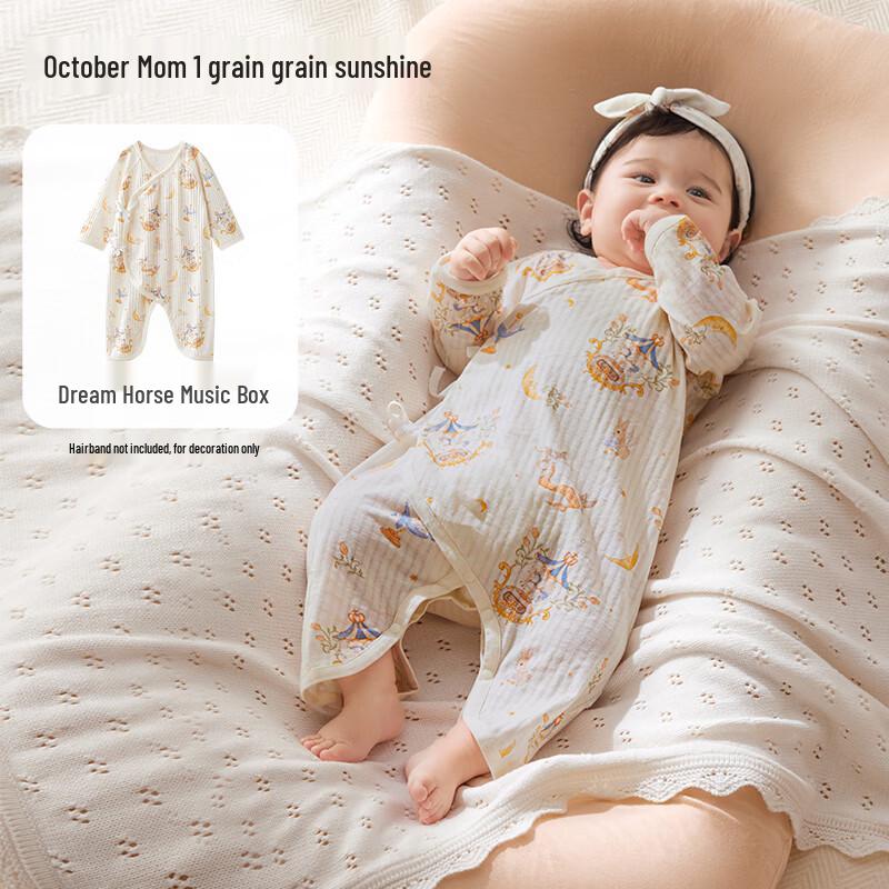 

October Crystal Baby Long Sleeve Cotton Romper 59