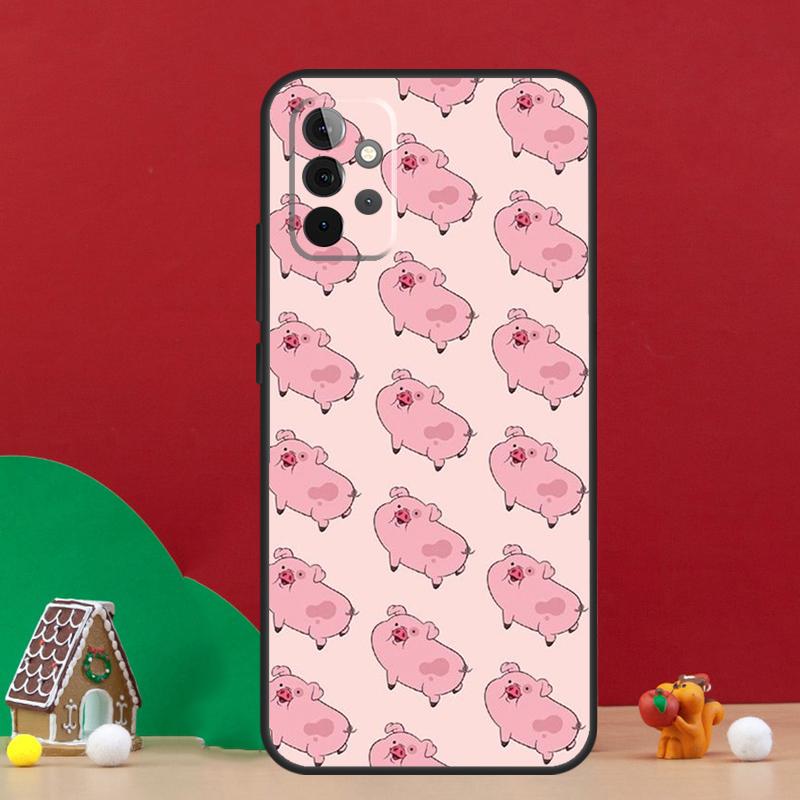 Cartoon Pig Case For Samsung Galaxy A54 A06 A16 A26 A36 A56 A53 A32 A52 A33 A13 A55 A35 A15 A14 A34 A17