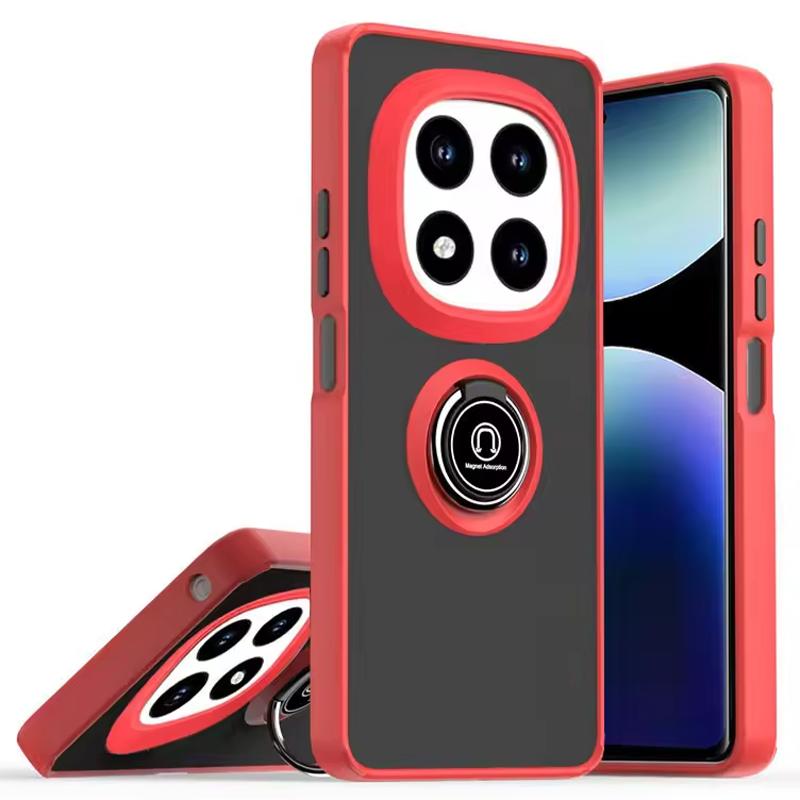 Translucent Shockproof Hard Case with Metal Stand for Poco X7 Pro X6 Pro C75