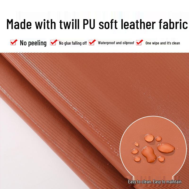 Waterproof PU Leather Kitchen Apron - Oil-Proof and Wash-Free for Home, Restaurant, or Catering Use (Unisex)