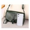 The New European and American Style Clamshell PU Leather Underarm Messenger Pillow Boston Large-capacity Female Bag One-shoulder Portable Diagonal Bag