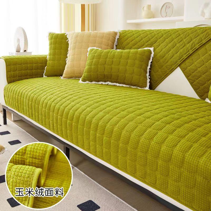 Modern Simple Sofa Cover Cotton Non-Slip Living Room Sofa Cushion Fabric Dust-Proof Furniture Protection Cushion Universal