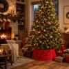 Round Christmas Tree Skirts Foldable Xmas Tree Foot Cover Christmas Tree Collar  Office