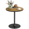 Round Dining Table, Oak Wood Look, Compact Design, for 2-4 Persons, Oak