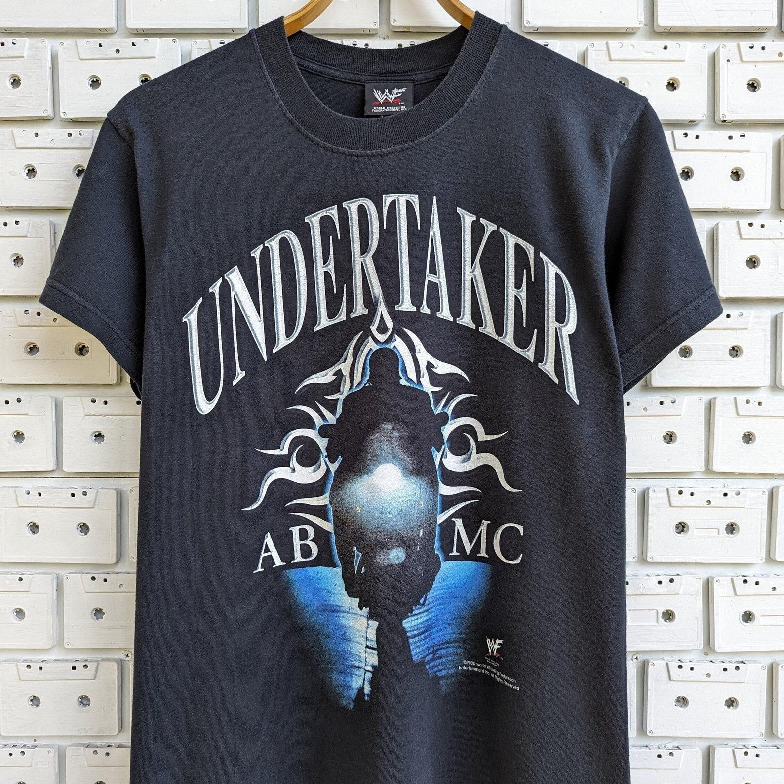 Vintage 2000 The Undertaker T shirt WWE WWF WCW Wrestling American Badass Merch Tribal Graphic Tee Size S XL