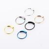 Round Stainless Steel Fake Septum Nose Ring - European & American Style Body Jewelry