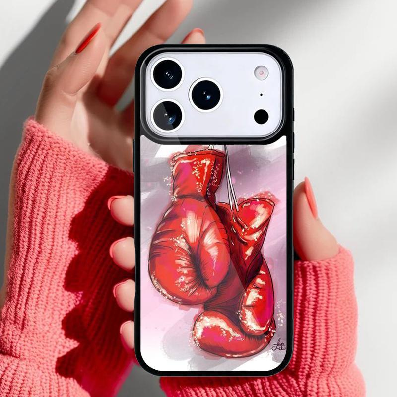 Boxing Gloves Sports Phone Case for iPhone 17 16 15 14 13 Pro Max Back Cover for 12 11 Pro Coque
