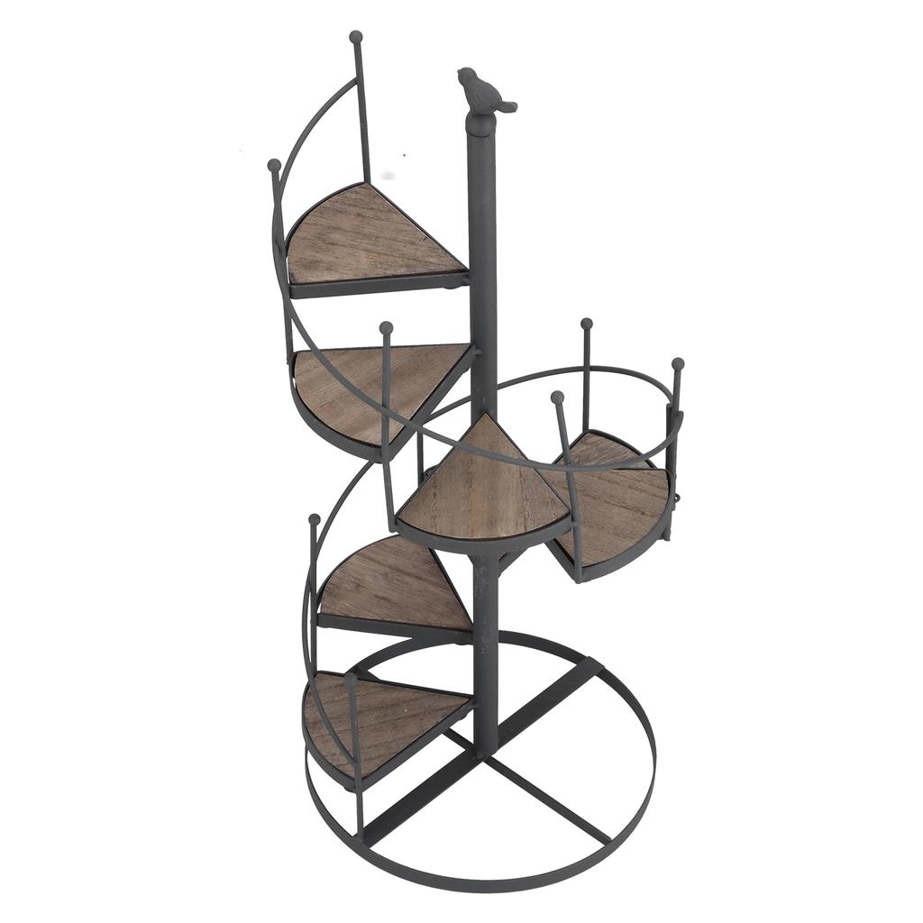 European Style Decorative Plant Shelf Multifuctional Wrought Iron Plant Rack Easy to Install for Balcony and Living Room