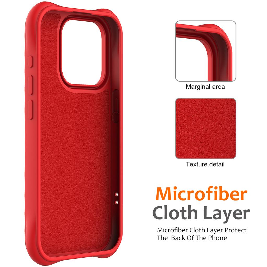 For iPhone 16 Pro Max Case Compatible with MagSafe Ripple Texture Liquid Silicone Protective Cover with Strap