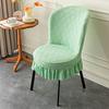 Polar Fleece Chair Cover Backrest Dining Chair Round Chair All Seasons Universal Stretch Chair Skirt Cover for Home Hotel Cafe