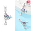White Waterdrop Zirconium Stone Red Fish Whale Pendant Original Copper Women Diy Jewelry Accessory Gift Making