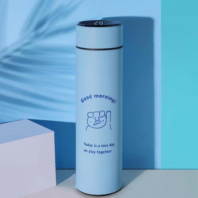 

Умная термокружка с дисплеем температуры, термокружка из нержавеющей стали Food Dream, термос для чая, бутылка для воды с подогревом белый