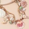 Unique Starfish Shell Choker Necklace for Women Retro Large Conch Collar Necklace Statement Pendant Neck Jewelry Gift