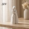Romantic Anniversary Gift Mother and Daughter Hugging Figurine, 3D Printed Warm Family Sculpture, Modern Artistic Home Decor Tabletop for Living Room