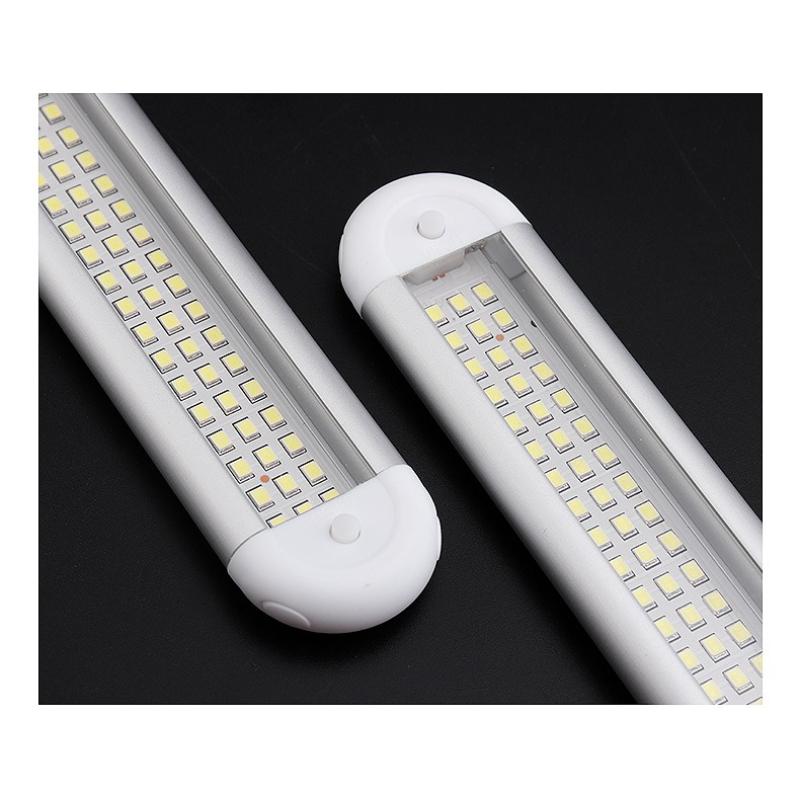 12V Cabin Light with 120 LED Beads RV/Truck/Forklift Strip Independent Switch Super Bright Energy Saving Modified Vehicle Light
