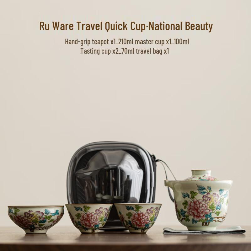 Shangqi Portable Ceramic Gongfu Travel Tea Set
