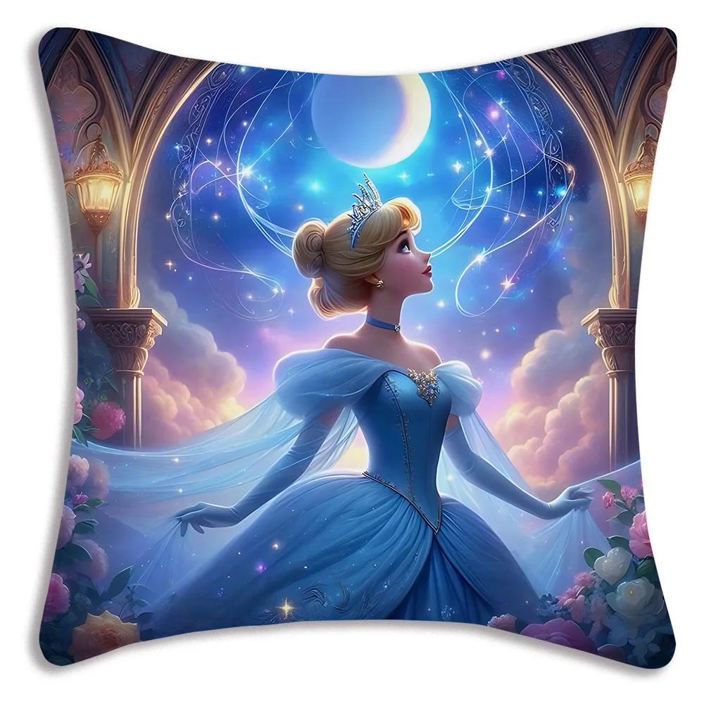 Cartoon Kawaii Cinderella Pillow Covers Cartoon Sofa Decorative Home  Printing  Cute Cushion Cover
