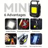 COB Arbeitsleuchte 800mAh USB Wiederaufladbare Taschenlampe mit Magnet Tragbare Wasserdichte Campinglampe mit SOS-Modus für Outdoor-Reparaturen