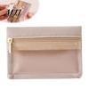 Portable Accessory Pouch Jewelry Storage Bag, Flannel Organizer Case with Transparent Window And Stain Resistant Fabric Smooth Zipper, Compact