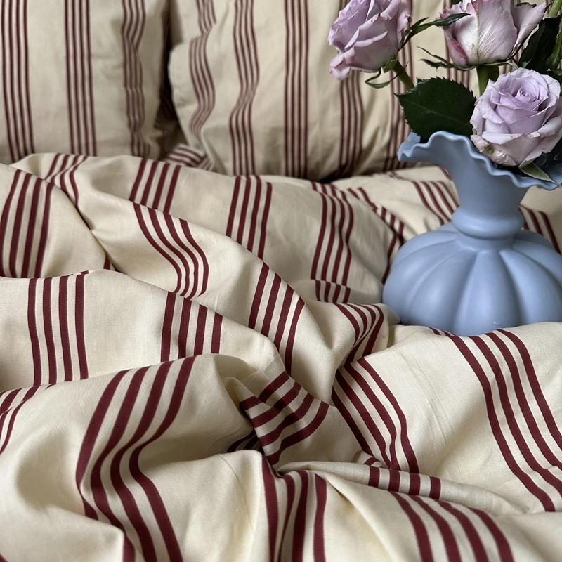 Bettwäsche Bettbezug Streifen Jungen Mädchen Einzelgröße Queen-Size Bettbezug Kissenbezug Bettwäsche Erwachsene Mode Heimtextil Nordisch Sling
