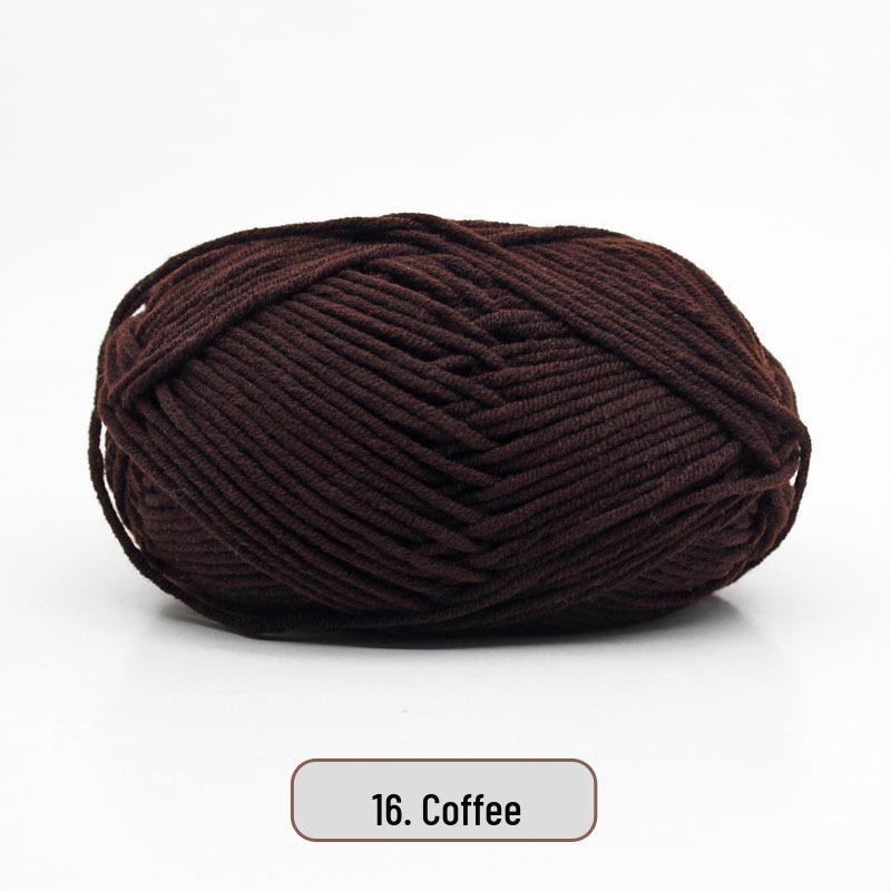 5-Strand Milk Cotton Yarn Scarf & Hand-Knitted Hat Yarn - Baby Soft, Medium Thickness, Free Shipping