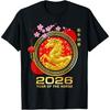 Year of The Horse 2026New Year Gifts Lunar New Year Chinese Unisex Womens TShirt Classic Pattern High Quality Cotton Tees