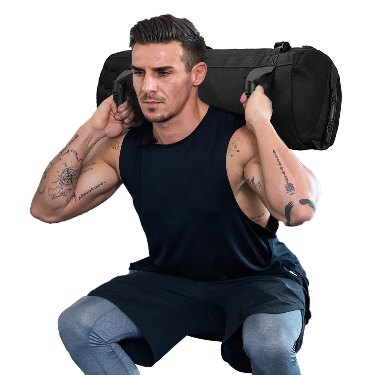 Taeku Fitness Sandbag, Adjustable Weighted Sports Training Power Bag, Weightlifting Sandbag with 3 Filler Bags, for Balance Control Exercises and Stre